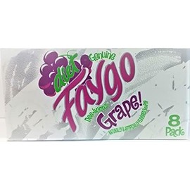 Diet Faygo Grape! flavored soda pop. 8-pack 12-fl. oz. cans in box (1)