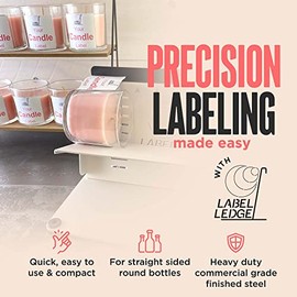 Fabricado en Estados Unidos – Aplicador de etiquetas preciso de botellas y frascos de etiquetado imprescindible, máquina de etiquetado manual para eti