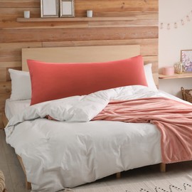 uxcell Soft Microfiber Body Pillow Cover with Zipper Closure, Long Pillow Cases for Body Pillows Weave for 90 GSM Polyester, Orange Body (20"x72")