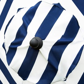 Sunnyglade 9ft Patio Umbrella Replacement Canopy Market Umbrella Top Canopy with 8 Ribs (Blue and White)