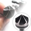 3 PCS 1/4 Inch Hex Shank, 5 Flute 90 Degree