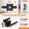 Probrico Keyed Alike Black Door Handle, Heavy Duty Flat Square