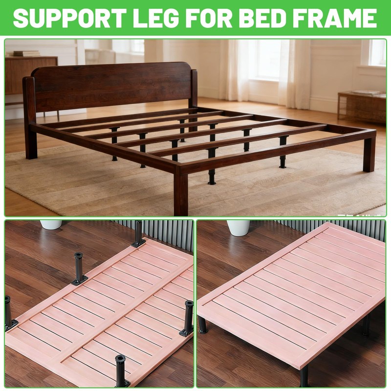 Tobeelec 12 Pcs Adjustable Height Bed Support Legs, 8.3"-14.5" Bed