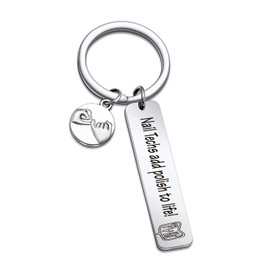 Nail Technician Keychain Cosmetology Jewelry MaNICUrist Keychain MaNICUrist Thank You Gift Nail Stylist Keychain Nail Technician Jewelry Nail Tech Gift Cosmetology Gift (Nail Tech Keyring)
