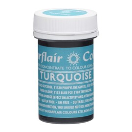 Sugarflair TURQUOISE Paste Gel Edible Food Colouring Colour Icing Quality