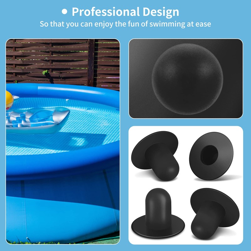 4 Pack Swimming Pool Wall Plugs Replacement Parts - Above