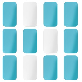 12pcs Under Cabinet Lights Magnetic Stickys, Adhesive Metal Magnetic Strips for Under Counter & Cabinet Lighting Universal Replacement Sticky Magnet Sheets Backing (Rectangle 1)