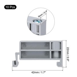 sourcing map Terminal Blocks 10 Pack TBR-F Rail Mount Fuse Holder Screw Terminal Block Wire End Bracket Stopper Din Rail Screw Fixed Gray for DIY Electronic Circuits Machine Appliances