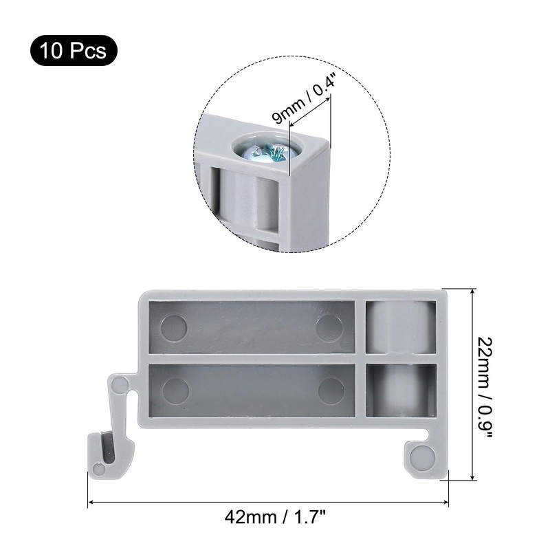 sourcing map Terminal Blocks 10 Pack TBR-F Rail Mount Fuse