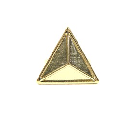 Geometric Triangle Ring Adjustable Gold Tone Pyramid Stud Glam Punk RG33 Cocktail Fashion Jewelry