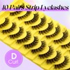 Mink Lashes False Eyelashes Natural Wispy Lashes D Curl Soft