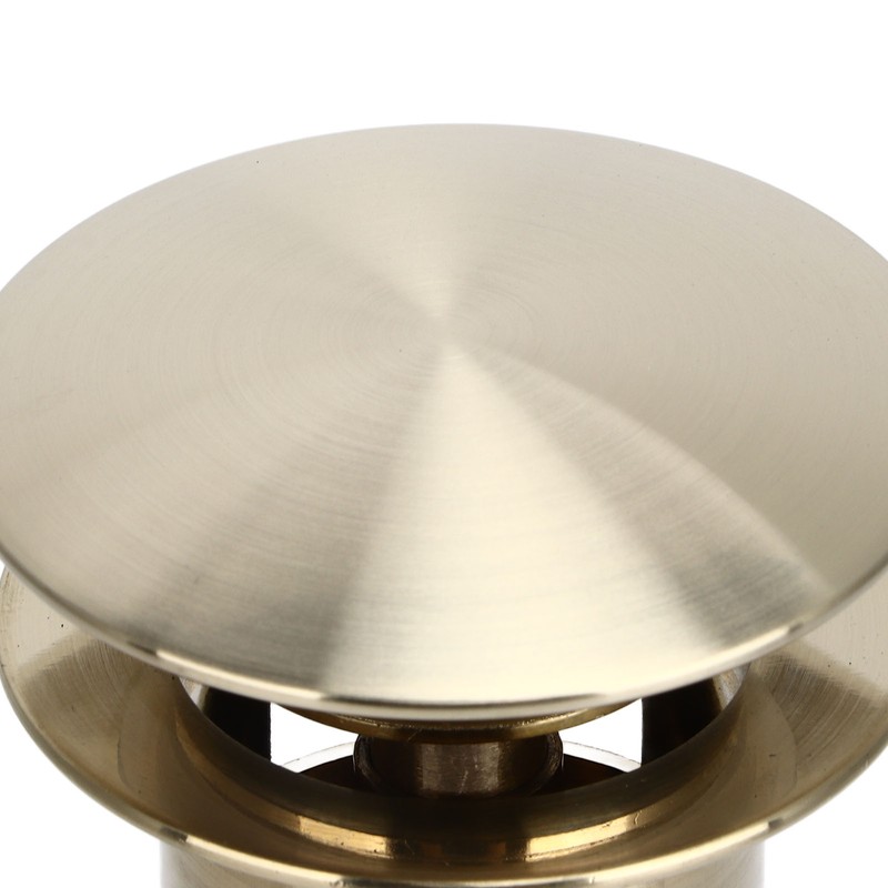 Pop Up Basin Drain Copper G1/4 Brushed Gold Corrosion Resistant