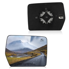 BDFHYK Passenger Right Side Heated Mirror Glass Compatible with F150 2004-2014 Side View Heated Convex Mirror Glass with Backing Plate, Replaces 4L3Z-17K707-DA, 4L3Z17K707DA (Right)