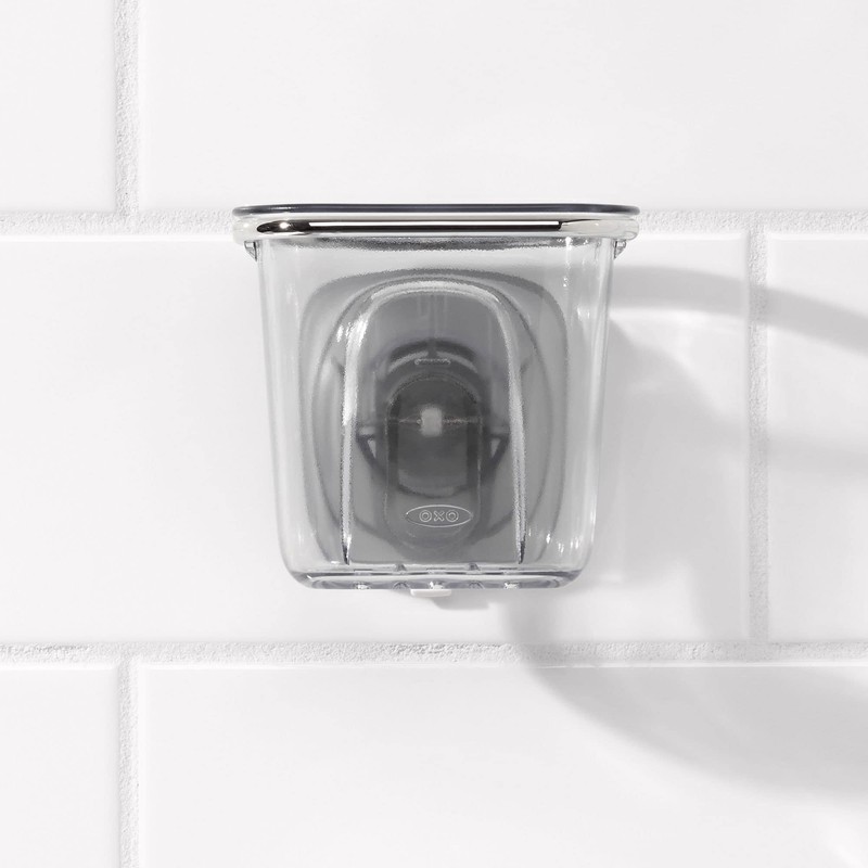 OXO Good Grips Stronghold Suction Multipurpose Shower Accessory Cup,Clear,
