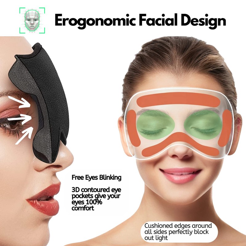 Sleep Mask Blackout Eye Mask Blindfold Light Blocking for Home,