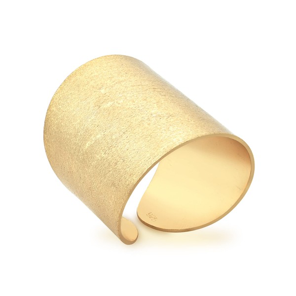 AeraVida Ring for Women – Boho Statement Satin Gold-Plated .925