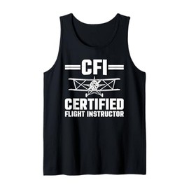 Funny Flight Instructor Art For Men Women Flight Instructor Tank Top