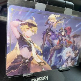 BANDAI CARDDASS GENSHIN IMPACT AETHER MONA SCARAMOUCHE METAL CARD 2-19