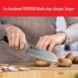 Zwilling All Star 5.5-inch Razor-Sharp Compact Chef Knife, German Knife, Made in Company-Owned German Factory with Special Formula Steel perfected for almost 300 Years, Gold Polished End Cap