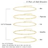 FFWTPY Pack of 5 Women's Bracelets, Adjustable Waterproof and Stackable