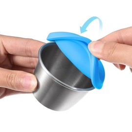 Bytimijoy Dappen Dish for Monomer, Nail Cup for Liquid - Metal Rose Gold/Gold/Silver Nail Monomer Dish Holder with Lid