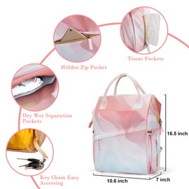 AGUDAN Mochila para pañales, mochila portátil para pañales de viaje, mixto