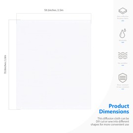 Neewer® 2 Yard x 60 Inch/1.8M x 1.5M Nylon Silk White Seamless Diffusion Fabric for Photography Softbox, Light Tent and Lighting Light Modifier