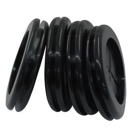 Kemcatui - 10pcs 2 inch rubber grommets for wiring, double sided firewall grommets with black wire hole, round drill plugs for electrical box