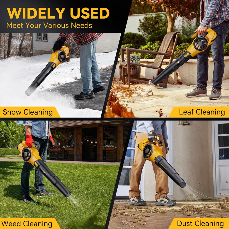 MOK Leaf Blower Cordless,Brushless Motor with 2 * 6.0Ah Battery