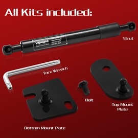 Vepagoo 43205 Truck Tailgate Assist Shock Damper Compatible with 2017-2024 Super Duty Ford F250 F350 F450, Slow Drop Tail Gate Struts Lift Accessories Black, Pack of 1