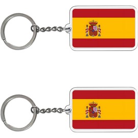 Juego de 2 llaveros con bandera de España (España), España, medium size