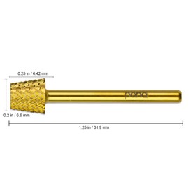 Pana 3/32" 4 Week Backfill Nail Carbide Bit - For Electric Dremel Drill Machine (Coarse, Gold (Tapered Backfill))