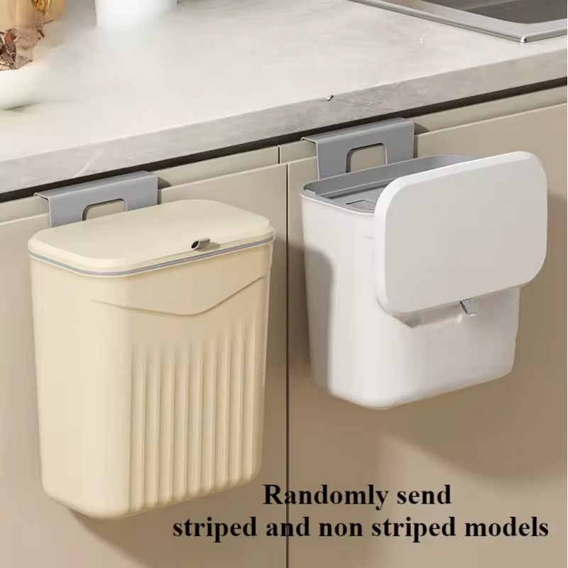 Wall Mounted Trash Bin Space Saving Hanging Garbage Can for