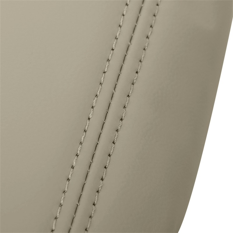 munirater 6Pcs Tan Front Leather Seat Cover Bottom and Lean