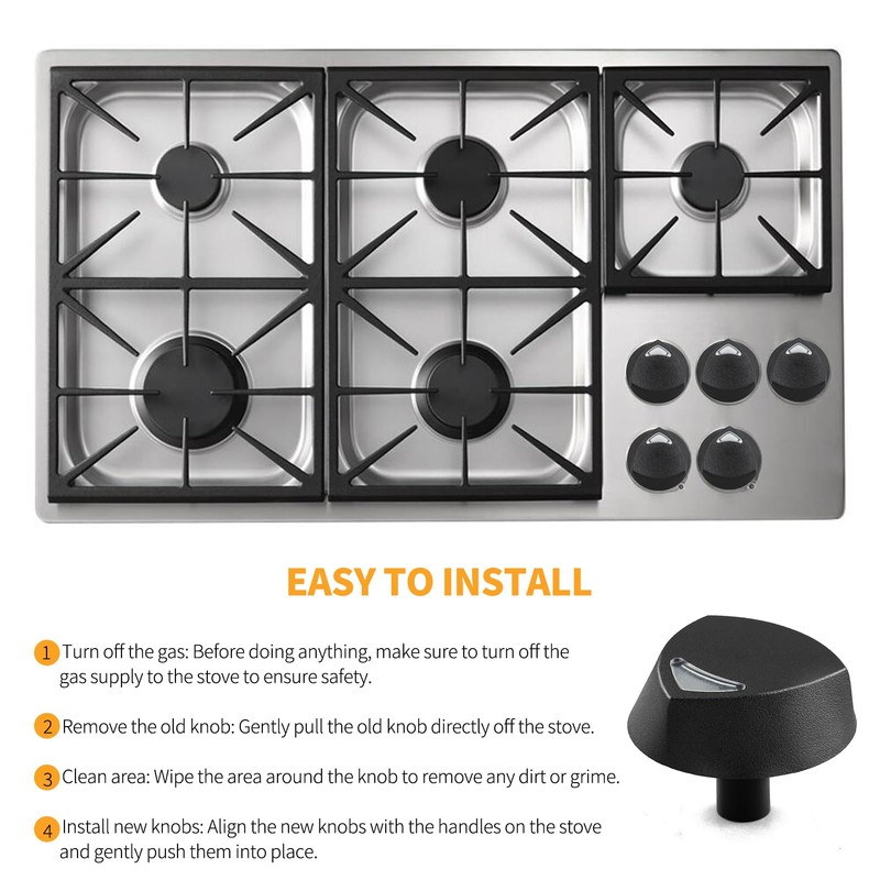 Allstare 72731 700834 Cooktop Knobs Replacement Parts for Dacor Stove