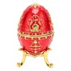 Egg Style Jewelry Trinket Box Zinc Alloy Hand Painted Enameled