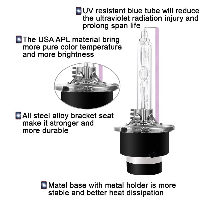 Sinoparcel D2S Xenon HID Headlight Bulbs - 10000K 35W High