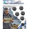 12pcs Cord Lock, Double Hole Round Ball Plastic Spring Cord