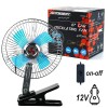 Unbranded Car Cooling Oscillating Fan Auto Summer Portable 360° Rotatable