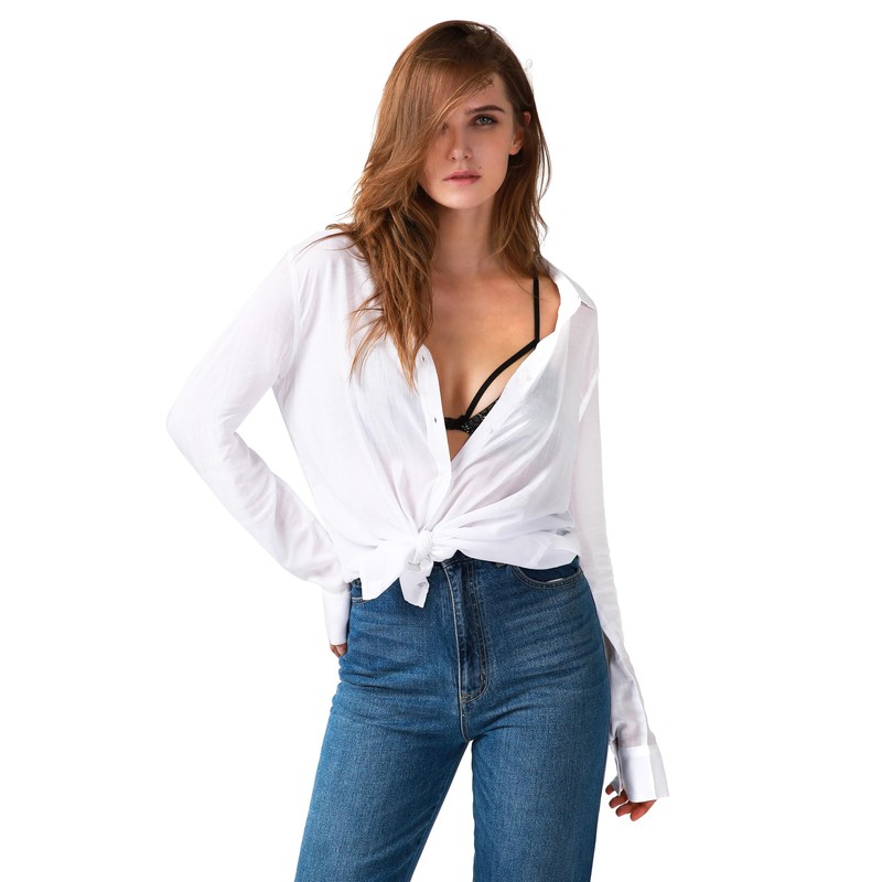 TOUSYEA Sleep Shirts for Women Button Down Shirts Long Sleeve