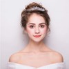 Tiara con circonita cúbica para novia, corona de novia, accesorio