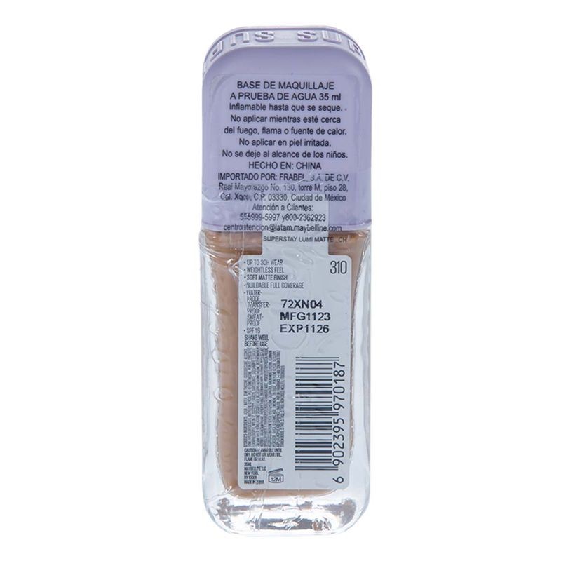 Base Maquillaje Maybelline tono 310 35ml