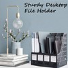 Lemical Magazine File Organizer Book Holder with 4 Compartments Desktop