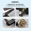 KNOBWELL 10 Pack Matte Black Door Handle Door Lever Set,