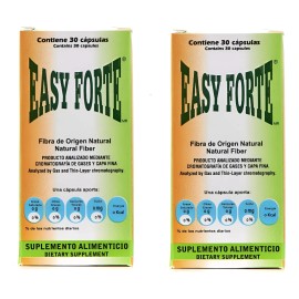 Easy Figure 2 Pack Forte Fibra De Origen Natural 60 Caps Sfn Sin Sabor                                                                                
