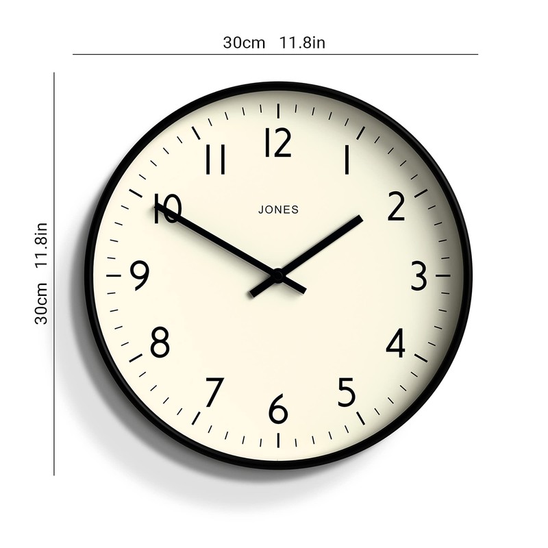 Jones Clocks® Studio Round Wall Clock - Round Clock -