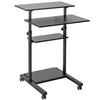 VIVO Mobile 28 inch Standing Desk Workstation, Height Adjustable Rolling