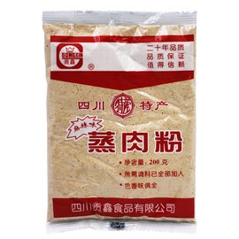 (Pack of 2) BAILINHOU steamed meat rice powder Seasoning 100g, spicy Spice flavor (Spicy steamed meat with rice flour)