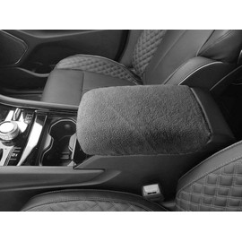 Car Console Covers Plus Made in USA Designed for Jeep Grand Cherokee 2022-2024 Fleece Auto Armrest Center Console Cover Protector Dark Gray