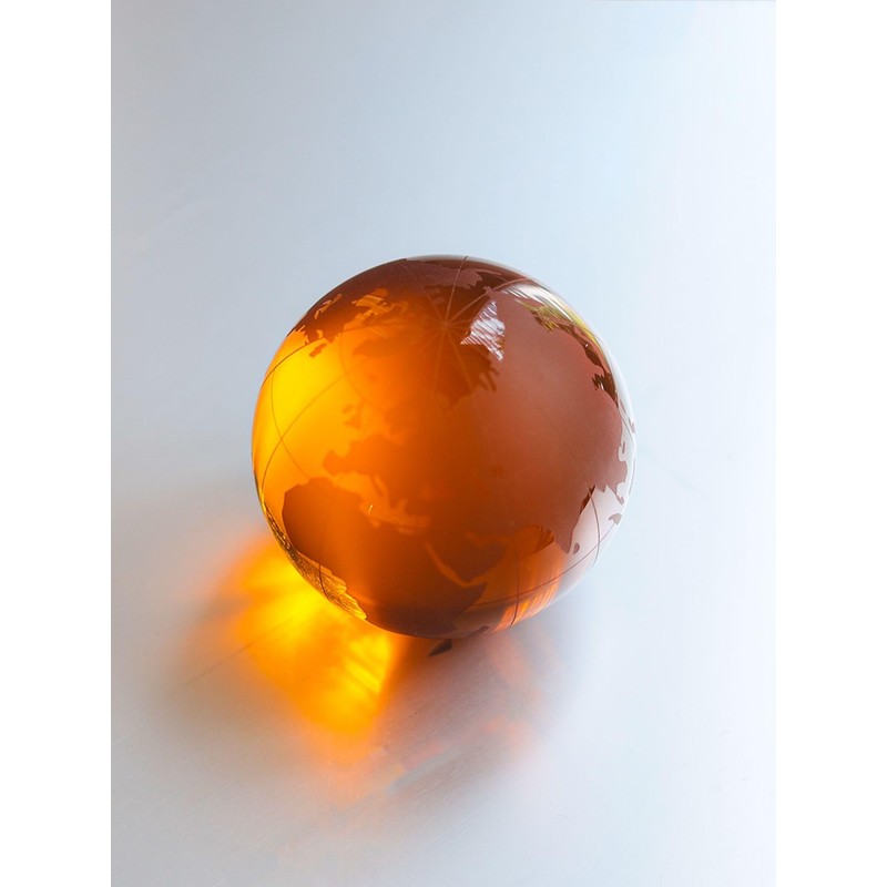 bPr Beams Orange Free Stationary World Map Paperweight